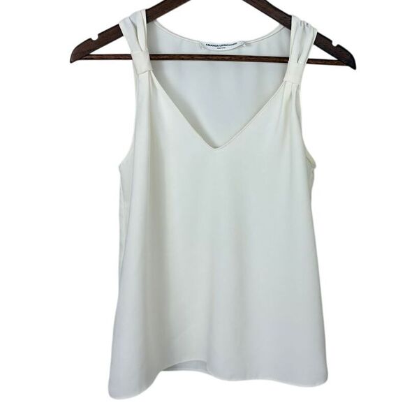 Amanda Uprichard Blouse Top Womens XS Cream Minimalist Capsule‎ Career Classic - Picture 1 of 11